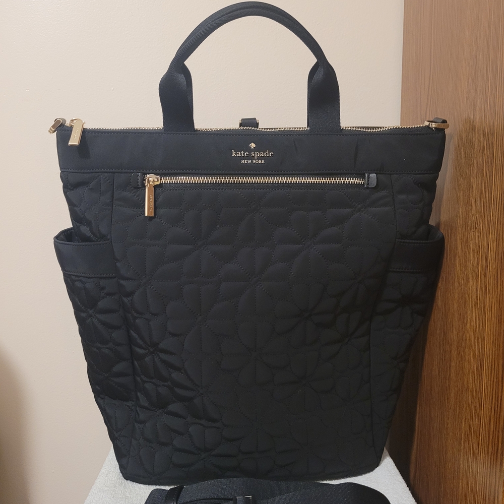 kate spade Quilted Black Tote Bag
